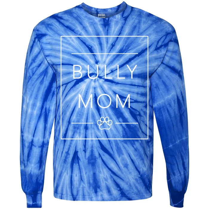 American Pitbull Lover Dog Mom Crewneck Pitbull Dog Mom Gift Tie-Dye Long Sleeve Shirt