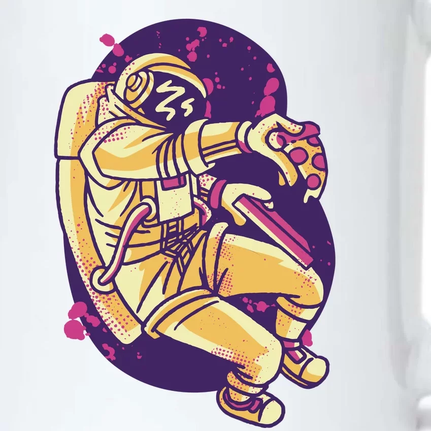 Astronaut Pizza Lover Black Color Changing Mug