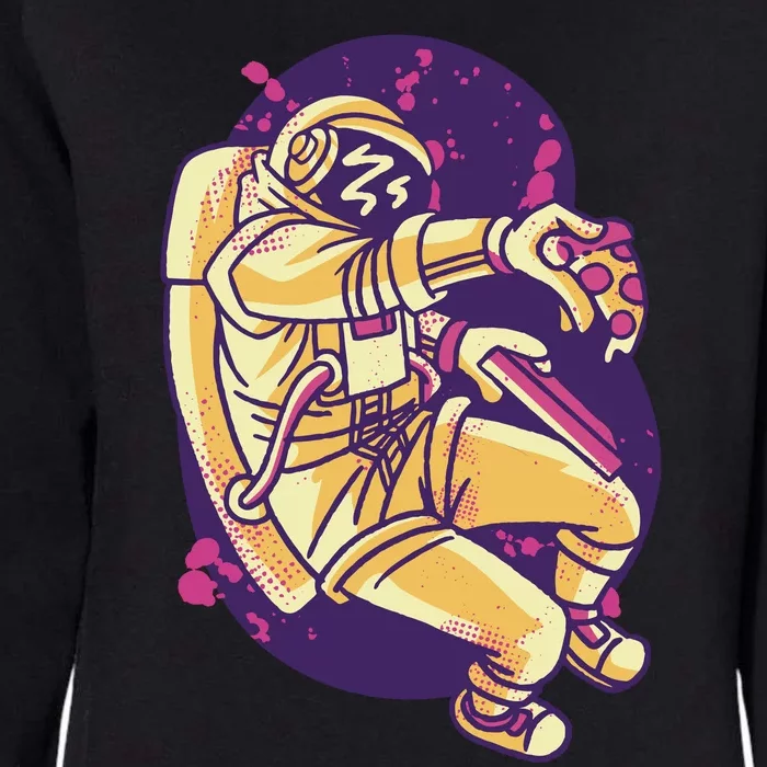 Astronaut Pizza Lover Womens California Wash Sweatshirt