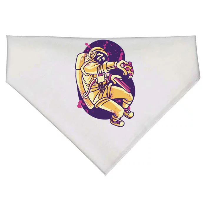 Astronaut Pizza Lover USA-Made Doggie Bandana