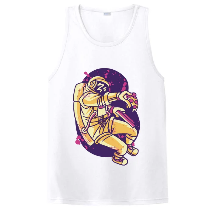 Astronaut Pizza Lover Performance Tank