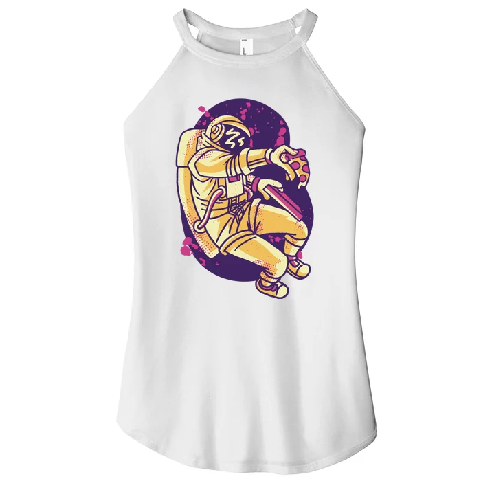 Astronaut Pizza Lover Women’s Perfect Tri Rocker Tank