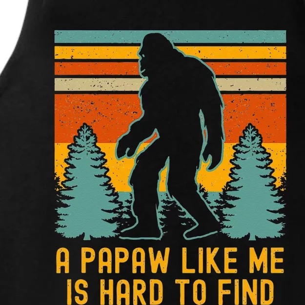 A Papaw Like Me Is Hard To Find Bigfoot Grandpa Ladies Tri-Blend Wicking Tank