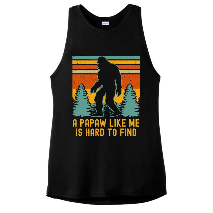 A Papaw Like Me Is Hard To Find Bigfoot Grandpa Ladies Tri-Blend Wicking Tank