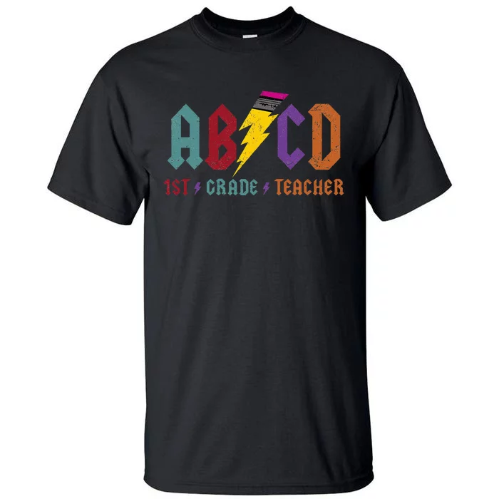 ABCD Pencil Lightning Rockn Roll Tee 1st Grade Teacher Tall T-Shirt