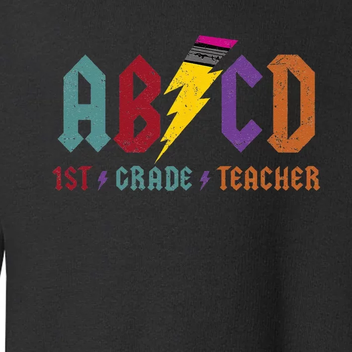 ABCD Pencil Lightning Rockn Roll Tee 1st Grade Teacher Toddler Sweatshirt