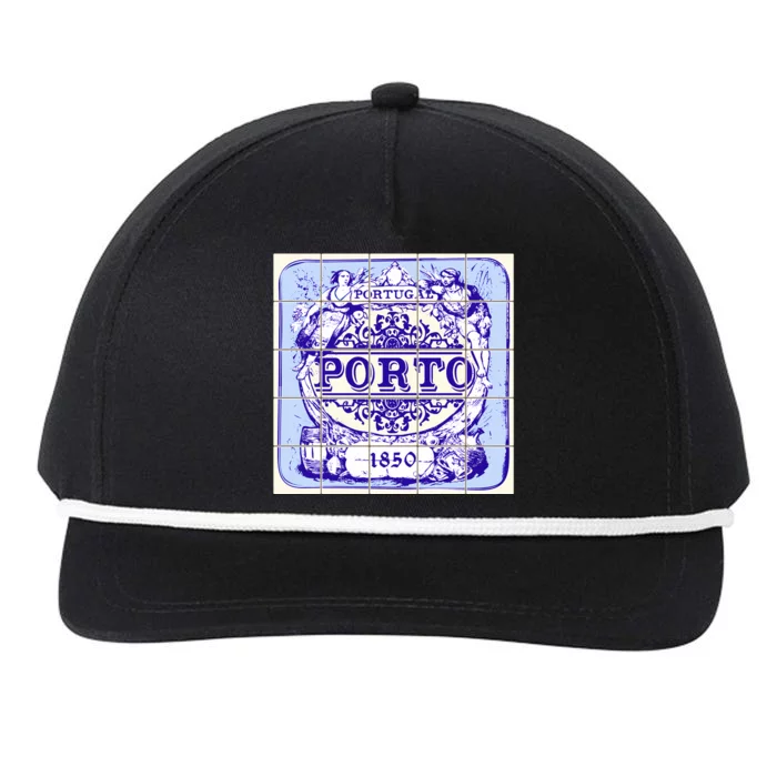 Azulejo Porto Lisbon Azulejos Lisboa Snapback Five-Panel Rope Hat