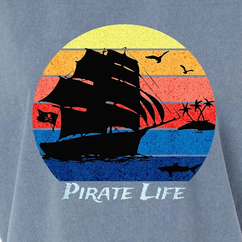 Arrgh Pirate Life Pirate Ship And Jolly Roger Flag Pirate Garment-Dyed Women's Muscle Tee