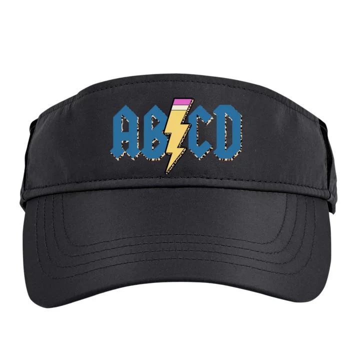 ABCD Pencil Lightning Rockn Roll Teacher Back To School Adult Drive Performance Visor