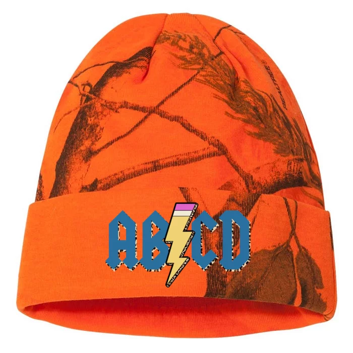 ABCD Pencil Lightning Rockn Roll Teacher Back To School Kati - 12in Camo Beanie