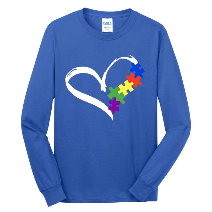 Autism Puzzle Love Autism Awareness Graphic Gift Tall Long Sleeve T-Shirt