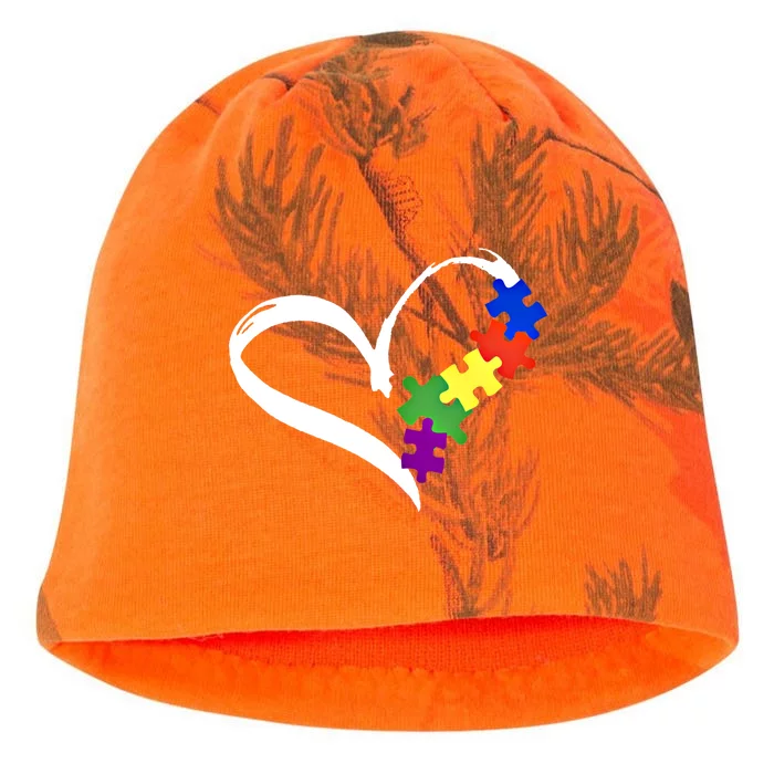 Autism Puzzle Love Autism Awareness Graphic Funny Gift Kati - Camo Knit Beanie