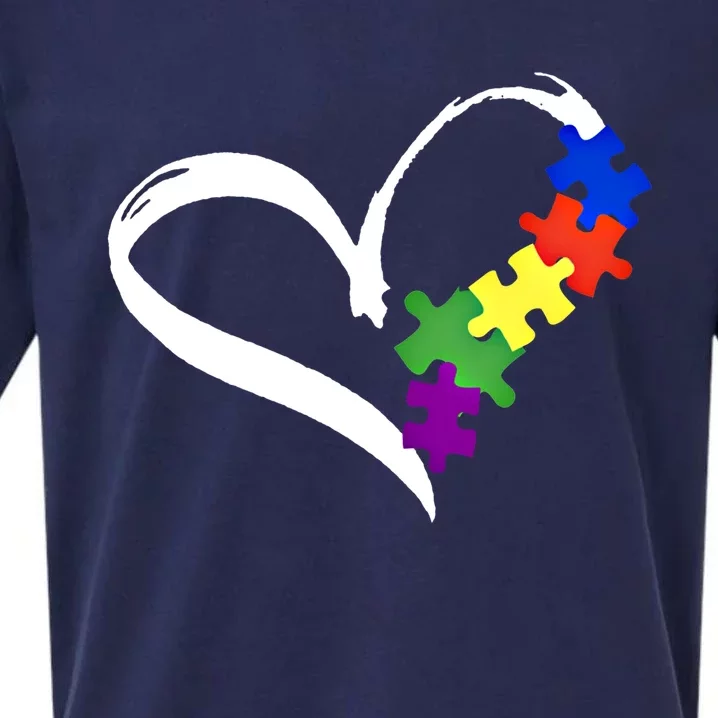 Autism Puzzle Love Autism Awareness Graphic Funny Gift Sueded Cloud Jersey T-Shirt