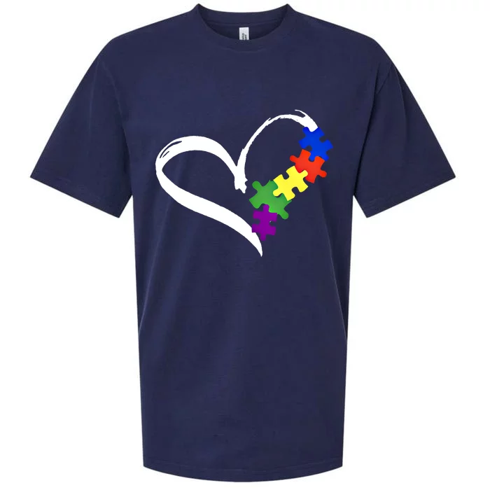 Autism Puzzle Love Autism Awareness Graphic Funny Gift Sueded Cloud Jersey T-Shirt