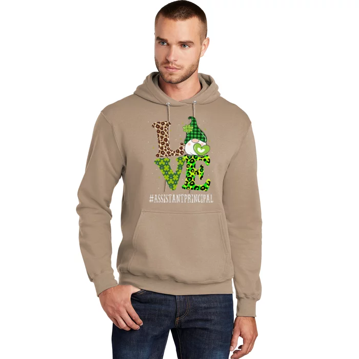 Assistant Principal Love St Patricks Day Gnome Leopard Hoodie