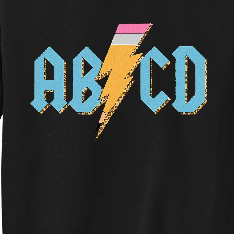 ABCD Pencil Lightning Rockn Roll Teacher Back To School Sweatshirt