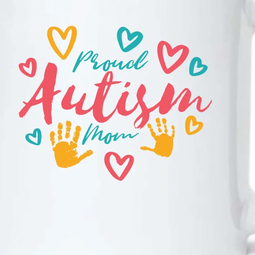 Autism Proud Mom Design Gift Black Color Changing Mug