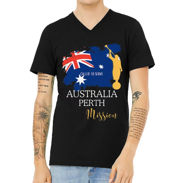 Australia Perth Mormon Lds Mission Missionary V-Neck T-Shirt