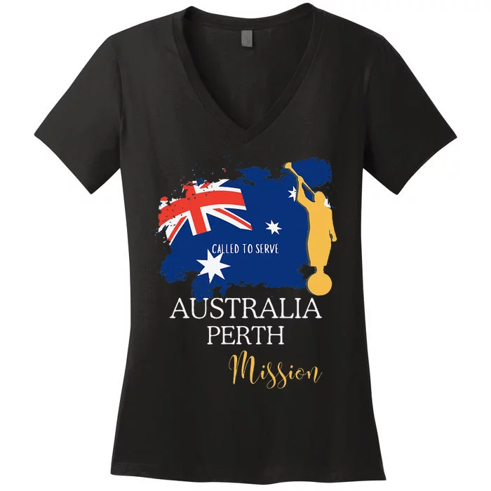 Australia Perth Mormon Lds Mission Missionary Women's V-Neck T-Shirt