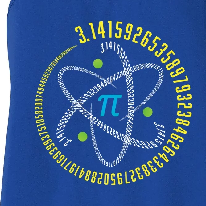 Atom Pi Math Science Stem Gift 3 14 Pi Day Funny Gift Women's Racerback Tank