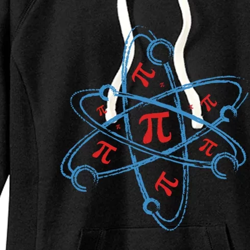 Atom Pi Math Science Stem Gift 3 14 Pi Day Gift Women's Fleece Hoodie