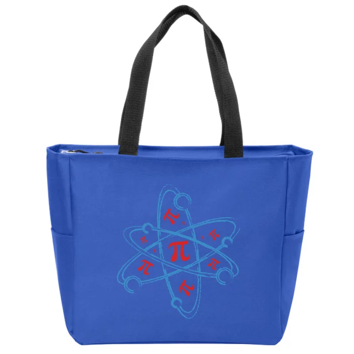 Atom Pi Math Science Stem Gift 3 14 Pi Day Gift Zip Tote Bag