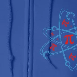 Atom Pi Math Science Stem Gift 3 14 Pi Day Gift Full Zip Hoodie