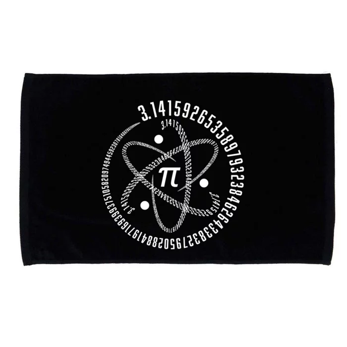 Atom Pi Math Science Stem Gift 3 14 Pi Day Gift Microfiber Hand Towel