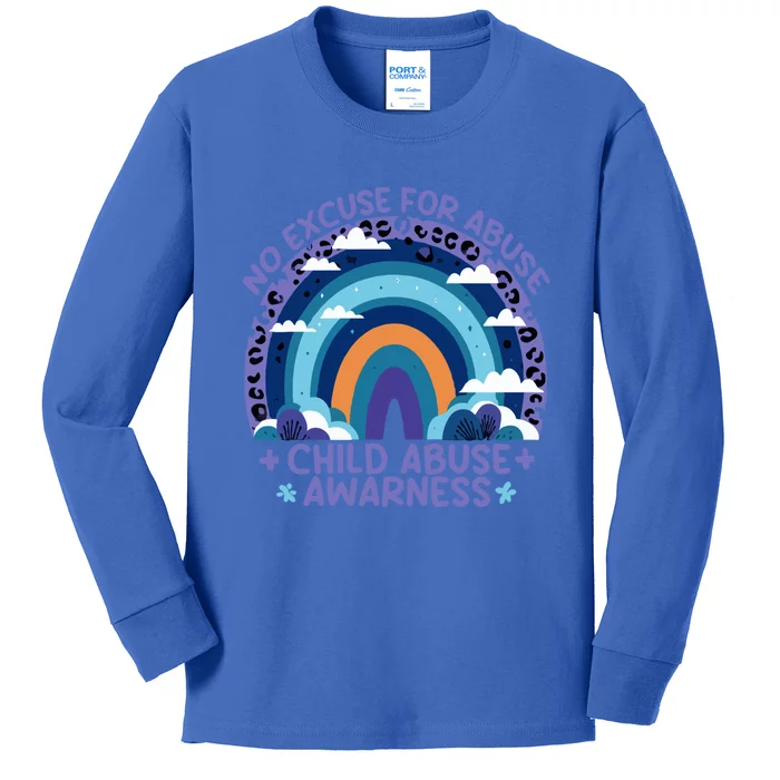 Abuse Prevention Month Awareness April Wear The Blue Gift Kids Long Sleeve Shirt