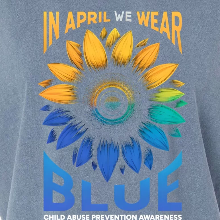 Abuse Prevention Month Awareness Wear The Blue April Gift Garment-Dyed Women's Muscle Tee