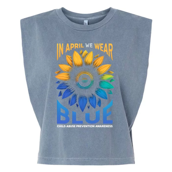 Abuse Prevention Month Awareness Wear The Blue April Gift Garment-Dyed Women's Muscle Tee