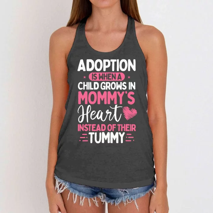 Adopting Parents Mothers Day Mom Foster Mom Adoption Women's Knotted Racerback Tank