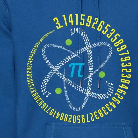 Atom Pi Math Science Stem Gift 3 14 Pi Day Gift Premium Hoodie