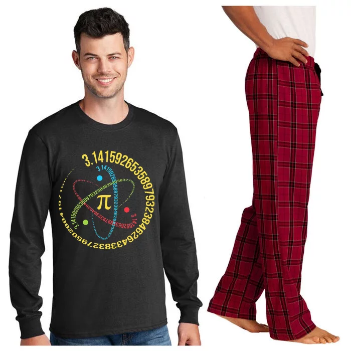 Atom Pi Math Science STEM Gifts 3.14 Pi Day Long Sleeve Pajama Set