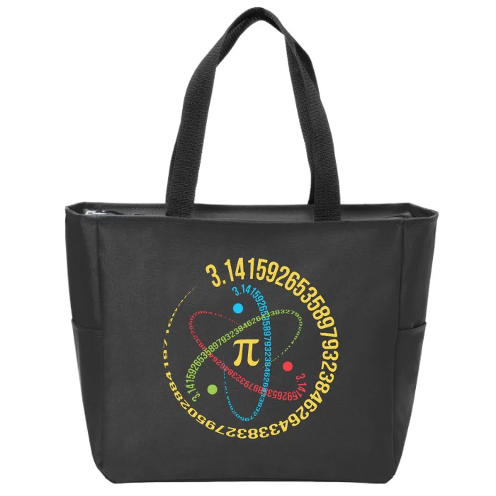 ATOM PI MATH SCIENCE Zip Tote Bag