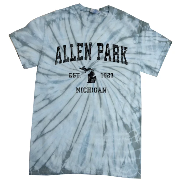 Allen Park Michigan Mi Vintage Sports Tie-Dye T-Shirt