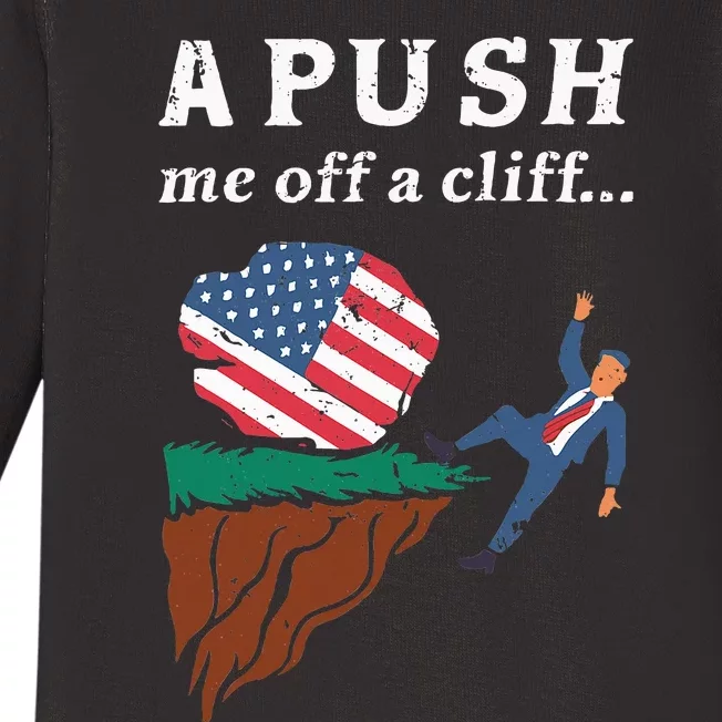 A Push Me Off A Cliff 2024 Funny Ap Exam Baby Long Sleeve Bodysuit