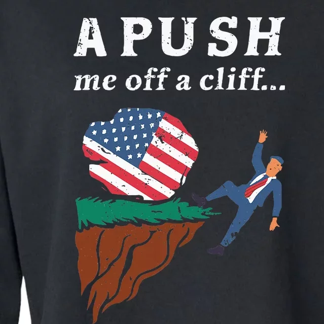 A Push Me Off A Cliff 2024 Funny Ap Exam Cropped Pullover Crew