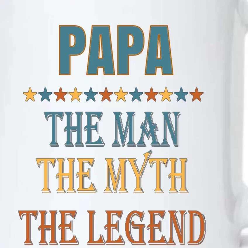 Affordable Papa Myth Legend Funny Gift For Grandparents Cute Gift Black Color Changing Mug