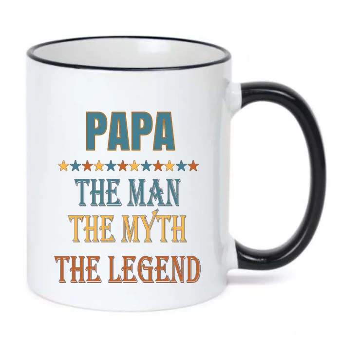 Affordable Papa Myth Legend Funny Gift For Grandparents Cute Gift Black Color Changing Mug