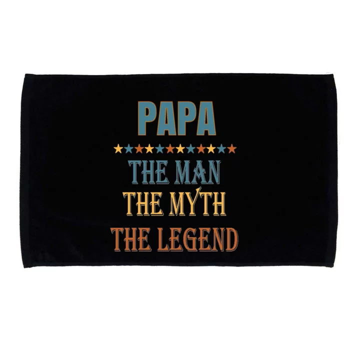 Affordable Papa Myth Legend Funny Gift For Grandparents Cute Gift Microfiber Hand Towel