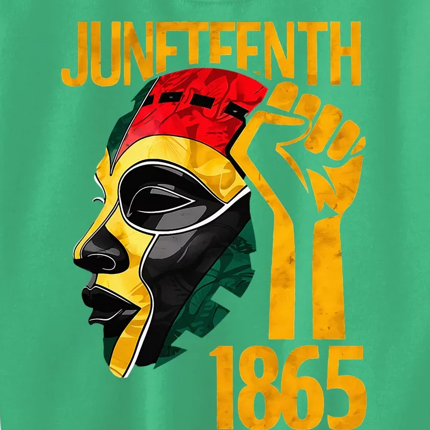 African Print Masks Juneteenth Independence Celebration 1865 Kids Sweatshirt