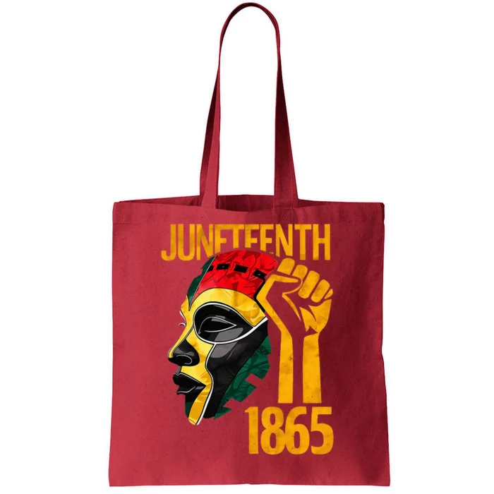 African Print Masks Juneteenth Independence Celebration 1865 Tote Bag