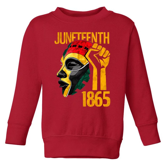 African Print Masks Juneteenth Independence Celebration 1865 Toddler Sweatshirt