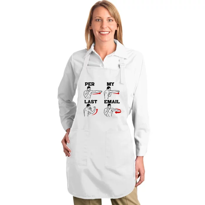 As Per My Last Email Coworker Humor Funny Costumed Full-Length Apron With Pocket