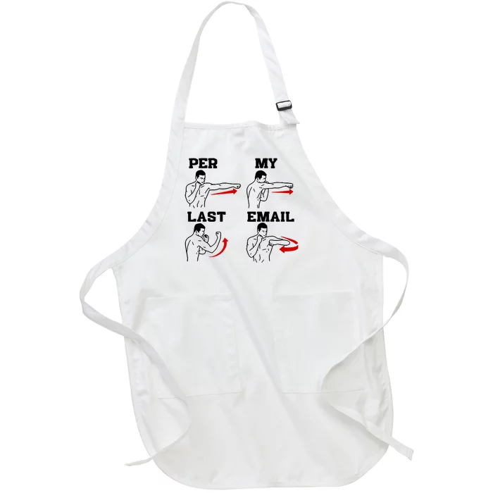 As Per My Last Email Coworker Humor Funny Costumed Full-Length Apron With Pocket