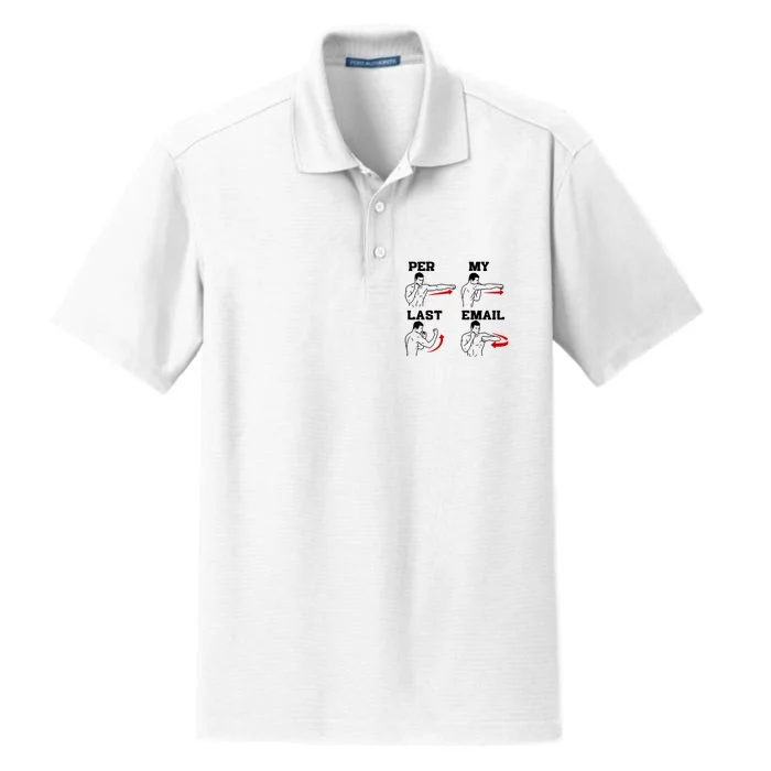 As Per My Last Email Coworker Humor Funny Costumed Dry Zone Grid Performance Polo