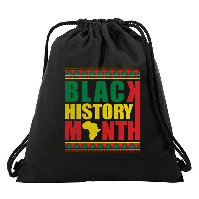 African Pride Melanin For Black History Month Gift Drawstring Bag