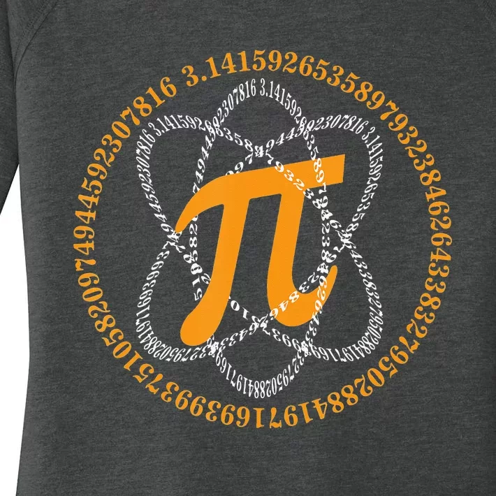 Atom PI Math Geek Science Lover Pi Day Women's Perfect Tri Tunic Long Sleeve Shirt