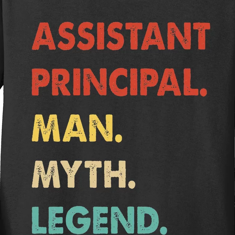 Assistant Principal Man Myth Legend Kids Long Sleeve Shirt